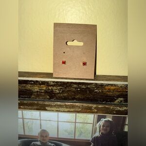 Wild Fable Red Square Earrings